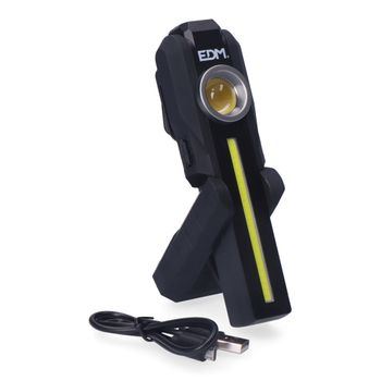 Linterna Led Tactica Recargable con Cargador de Coche y Red Cono Naranja  Pirulo