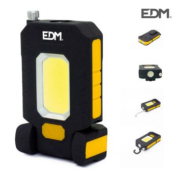 LINTERNA LED CON GANCHO E IMAN COB 8W 500LUMENS EDM » OFIPAPEL