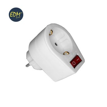 Clavija Adaptadora Con Interruptor Retractilada(10128052) Edm