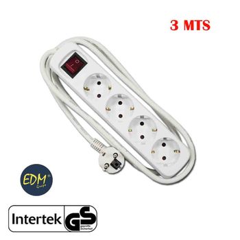 Base Multiple 4 Tomas T/tl Con Interruptor 3m 3x1,5mm