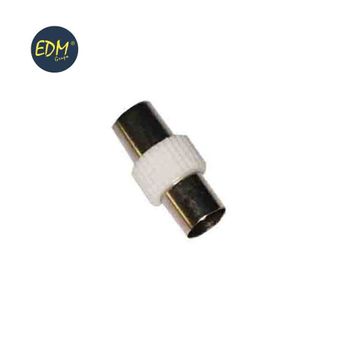 Goobay 11522 - Cable coaxial de 5 m/Macho y Hembra/Conector antena  TV/Angulo 90 grados/Blanco