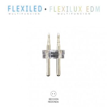 Conector Tubo Flexilux/flexiled 13mm 2 Vias ''recto-punta'' Edm