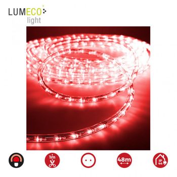 Tubo Flexiled  Led 2 Vias Fijo 30leds/mts Rojo 48mts Lumeco