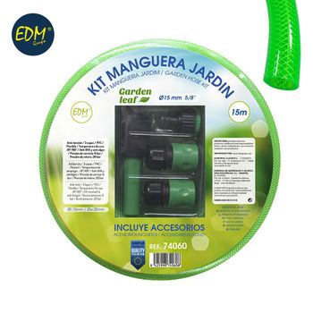 Primematik - Kit Manguera Jardín Extensible De 15 M 3/4-1/2 Con