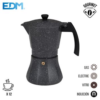 Cafetera De Aluminio - 12 Tazas Induccion - Edm