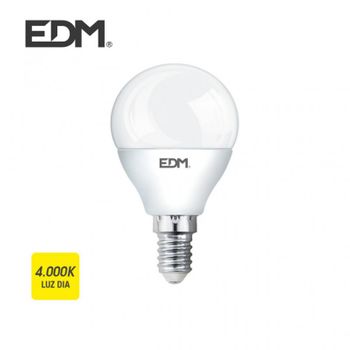 Bombilla Esferica Led 6w 500 Lumens E14 4.000k Edm