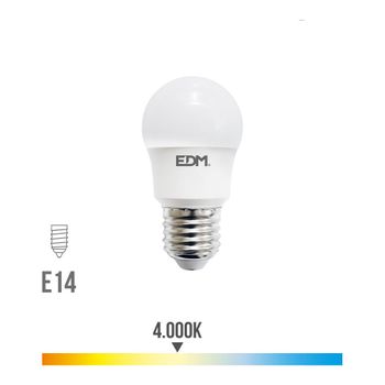 Pack 10 Unids - Bombilla Esferica Led E14 8.5w 940 Lm 4000k Luz Dia Edm - Neoferr..