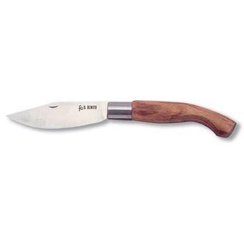 Navaja Punta Mango Madera 9cm Inox Flores Cortes