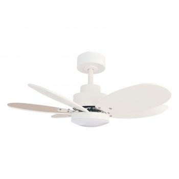 Ventilador De Techo Sulion Rainbow S Motor Dc Blanco Y Palas Blanco/pino