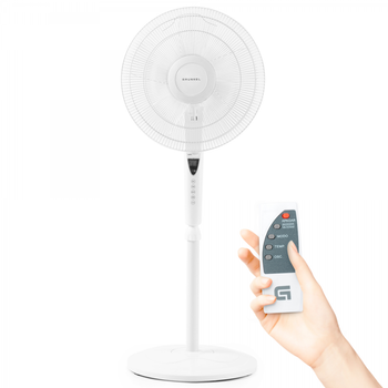 Ventilador De Pie Blanco Fan-b16ecotimer