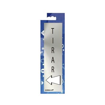 Cartel Informativo ''tirar'' (inox Adhesivo 08mm) 5x20cm - Neoferr..