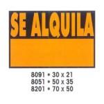 Cartel Se Alquila 30x21