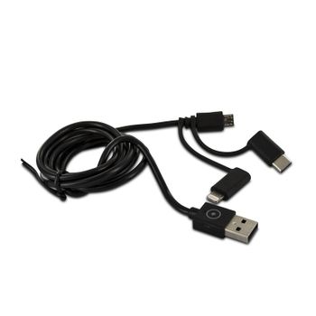 Muvit Cable Usb-microusb/tipoc/lightning Mfi 2.1a 1m Negro