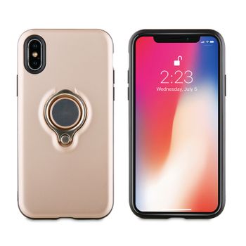 Muvit Carcasa Ring Magnetica Apple Iphone Xs/x Rosa Oro