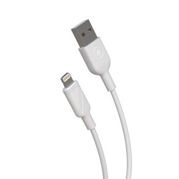 Muvit For Change Cable Usb A Lightning Mfi 2,4a 0,2m Blanco