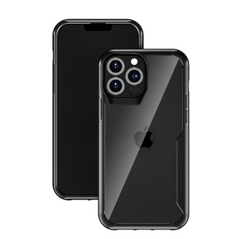 Muvit For Change Funda Shockproof 2m Compatible Con Apple Iphone 13 Pro Max Transparente/negra