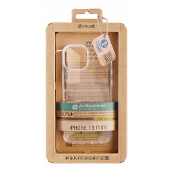 Muvit For Change Funda Recycletek Compatible Con Apple Iphone 13 Mini Antibacterias Transparente