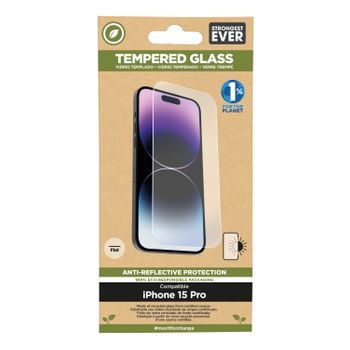 Muvit For Change Protector Pantalla Recycletek Anti-reflejo Compatible Con Apple Iphone 15 Pro Vidrio Templado Plano