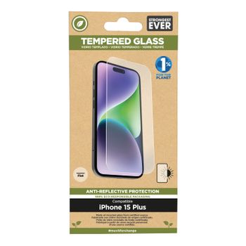 Muvit For Change Protector Pantalla Recycletek Anti-reflejo Compatible Con Apple Iphone 15 Plus Vidrio Templado Plano