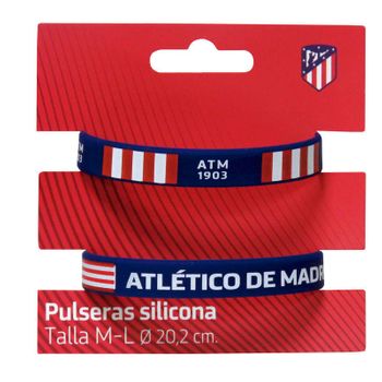 Set 2 Pulseras Silicona Atletico Madrid Adulto