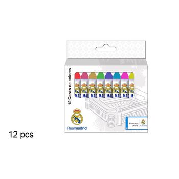 Set 12 Ceras De Colores Real Madrid