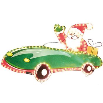 Figura Santa Coche Exterior 43x80 Cm