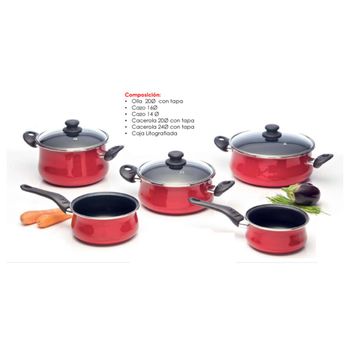 Bateria De Cocina Juego De Ollas 12pzs Piezas Royalty+line Induccion Gas  Vitro con Ofertas en Carrefour