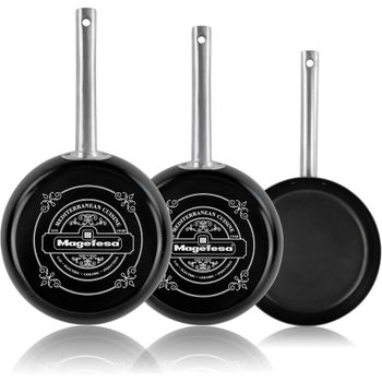 Berlinger Haus Black Rose Batería Cocina Inducción 10 Piezas, Antiadherente  Mármol Sin Pfoa, Aluminio, Set 3 Cazuelas 20 24 28cm, 3 Tapas Cristal, 4  Utensilios, Diseño Moderno, Vitrocerámica, Gas