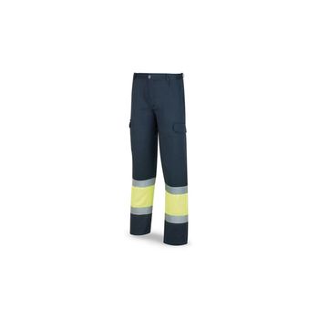 Pantalon Alta Visibilidad Azul Marino / Amarillo Fluor Marca Marca