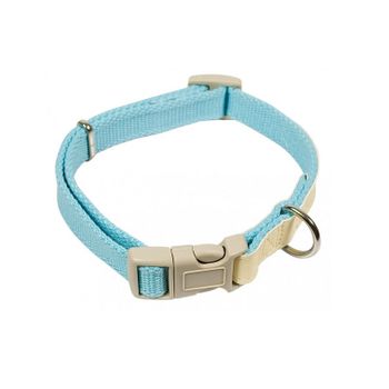 Collar Mac Leather Cotton Celeste 15mm X 26-40cm