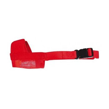 Bozal Nylon Rojo M 16-18cm Xxx