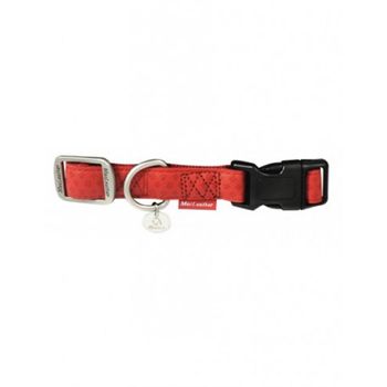 Collar Mac Leather Rojo 10mm X 20-33cm