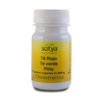 Té Rojo, Té Verde Y Piña 60 Cápsulas 500 Mg Sotya