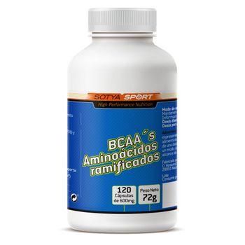 Bcaa´s (aminoácidos Ramificados) 120 Cápsulas De 600 Mg Sotya