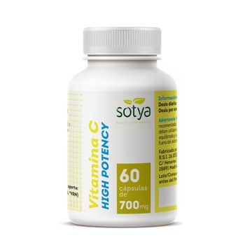 Vitamina C High Potency 60 Cápsulas De 700 Mg Sotya