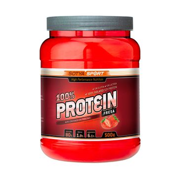 Sport Proteína De Soja 100% Fresa 500 Gr Sotya