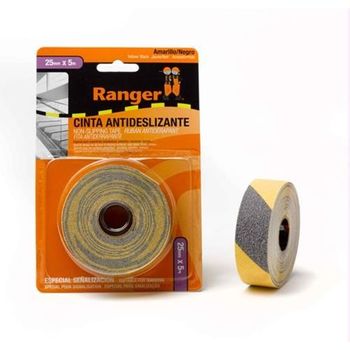 Cinta Antideslizante 25x5 Amarillo Negro 23164