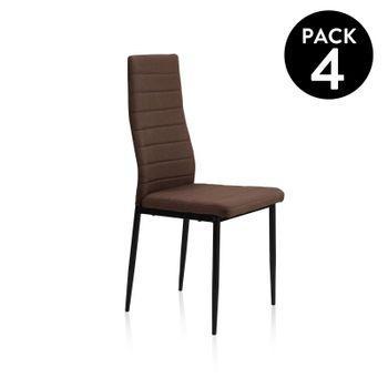 Pack 4 Sillas De Comedor Niza Tejido 44 X 98 X 43 Cm