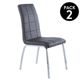 Pack 2 Sillas Nórdicas Negras Estilo Vintage Salón Comedor Polipropileno  Patas Haya 83x51x47 Cm con Ofertas en Carrefour