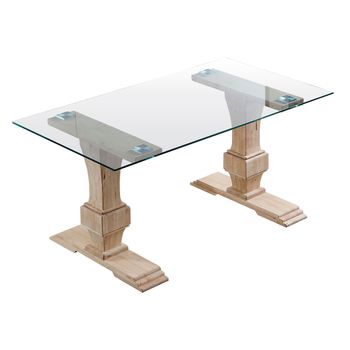 Adec Mesa De Comedor Versalles Forma Rectangular Roble Nordish 76x160x90 Cm