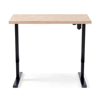 Escritorio de altura regulable eléctrico con puerto USB madera oscura/negro 120  x 60 cm KENLY 