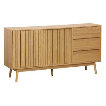 Adec Consola Baja Trend 2 Puertas Correderas + 3 Cajones Natural 80x150x40 Cm