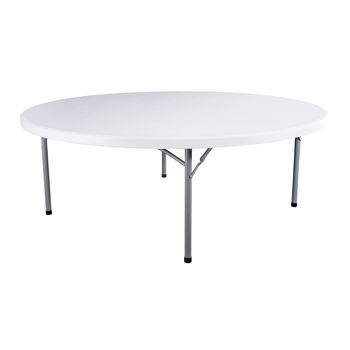 Adec Mesa Redonda Plegable Blanco Ø200x74 Cm