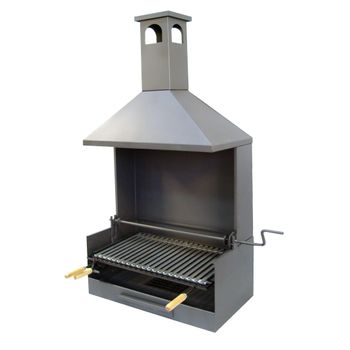 Cajón Barbacoa Con Chimenea Para Obra-elevador Y Parrilla Inox Imex El Zorro 61x40x148