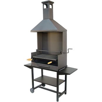 Barbacoa Con Chimenea Completa Y Bandejas Metálicas Imex El Zorro 72x40x217