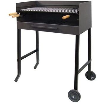 Barbacoa Con Ruedas Y Parrilla De Acero Inox Imex El Zorro 50x40x101