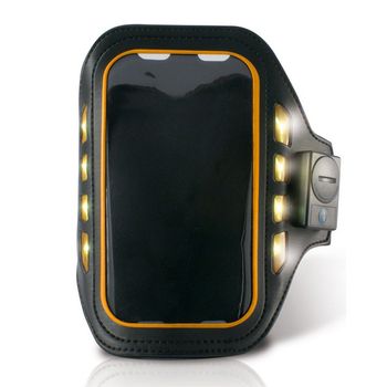 Brazalete Deportivo Con Led Ksix 4" Negro Neopreno