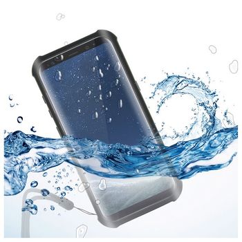 Funda Acuática Samsung Galaxy S8 Ksix Aqua Case Negro Transparente