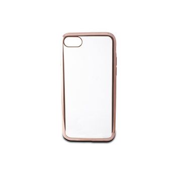 Funda Para Móvil Iphone 7/8 Contact Flex Metal Tpu Transparente Oro Rosa Metalizado