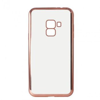 Funda Trasera Samsng Galaxy A8 (2018) Transparent Rose Gold